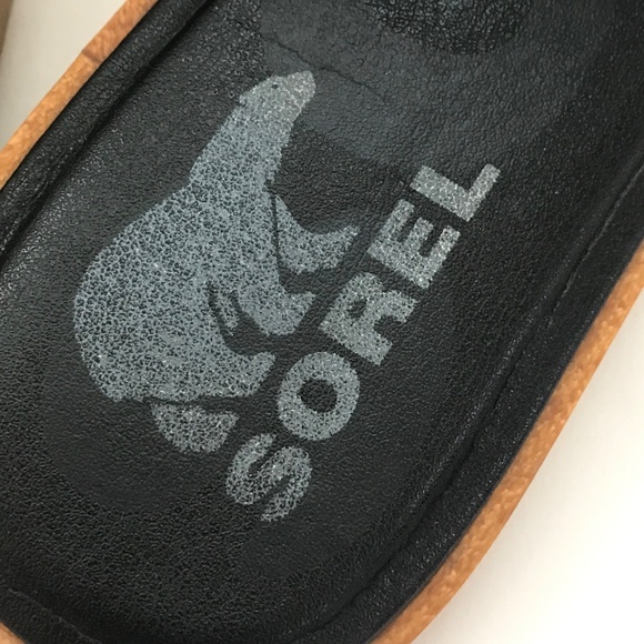 SOREL Ella ll Slide Sandals Leather Slip On Black Sandals Women’s Size 9 - Picture 13 of 16